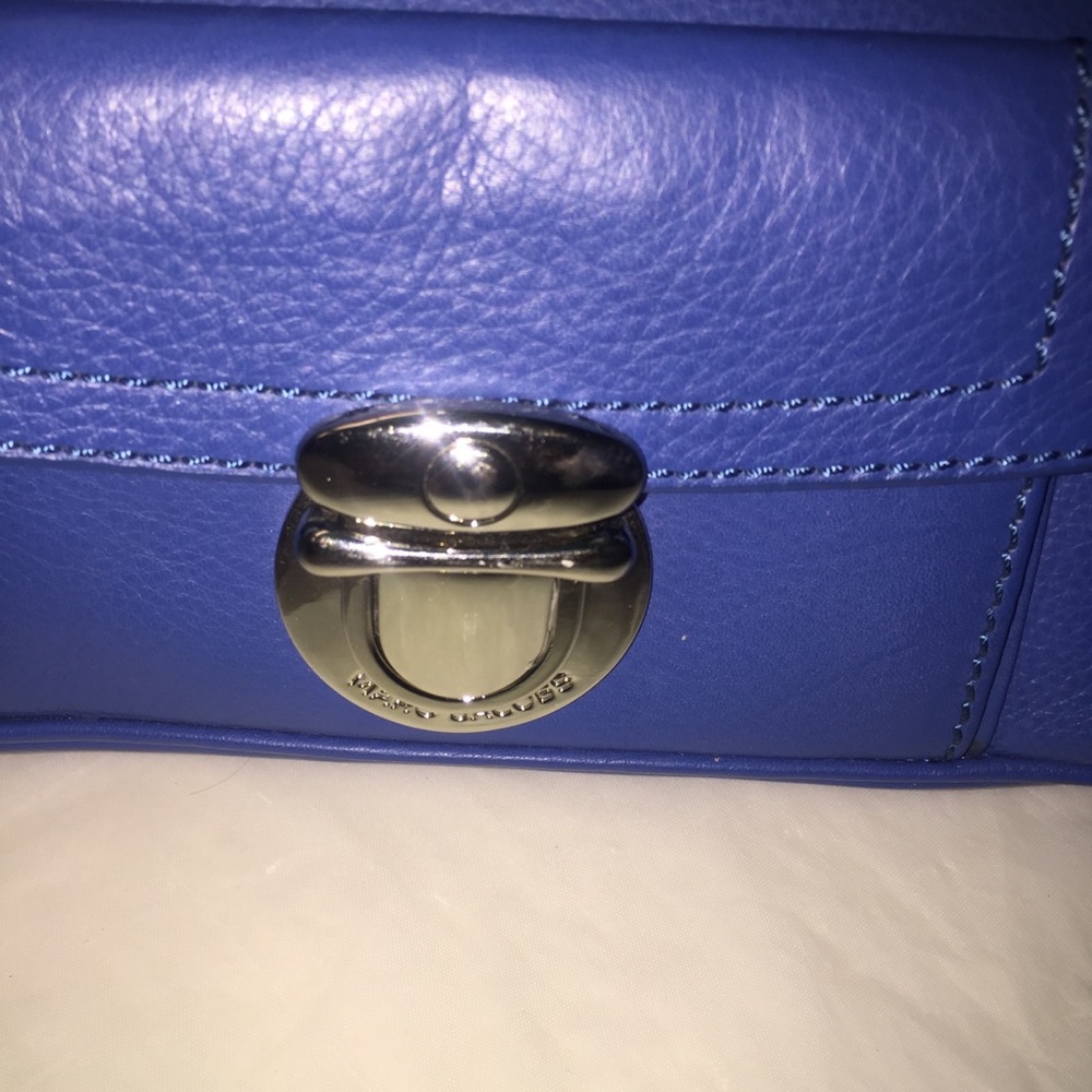 Marc Jacobs  Rare Leather Blue Tote made in Italy - Picture 5 of 10